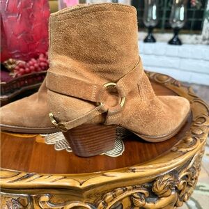 MICHAEL Michael Kors Tan Ankle Booties with Harness Detail